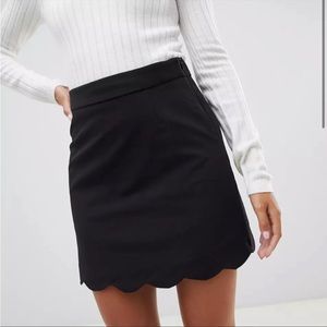 LUSH Scallop Trim Tailored Fit Mini Skirt